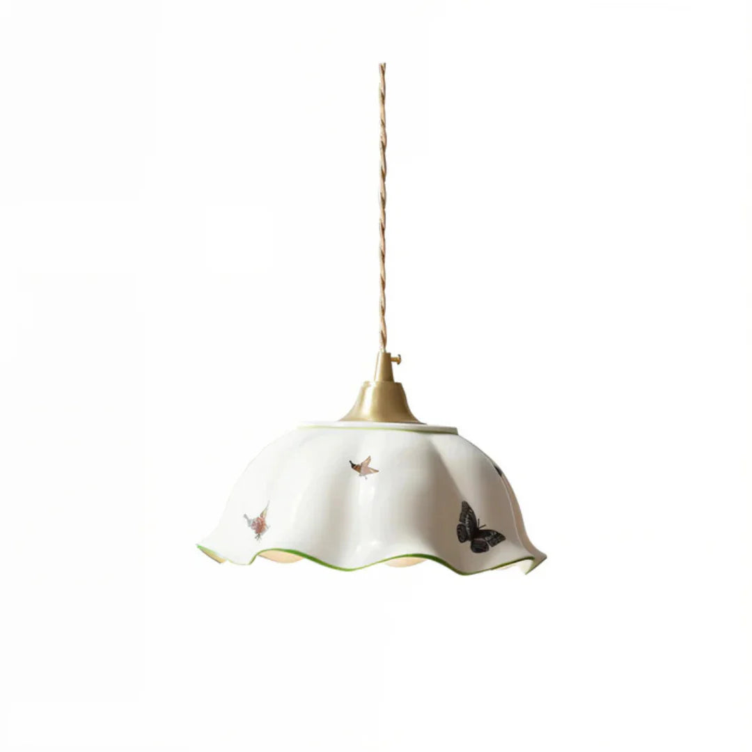 Bliss Ceramic Butterfly LED Pendant Lamp Dining Table