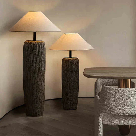 Orama Weathered Wooden Floor Lamp