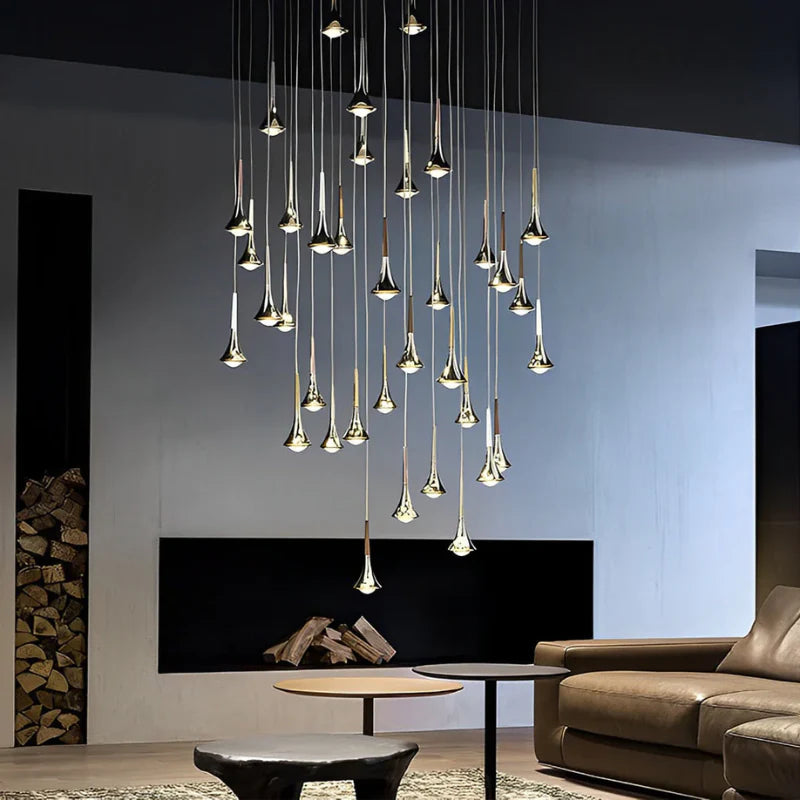 Leontia Scandinavian Drop-Shaped Metal Pendant Lamp