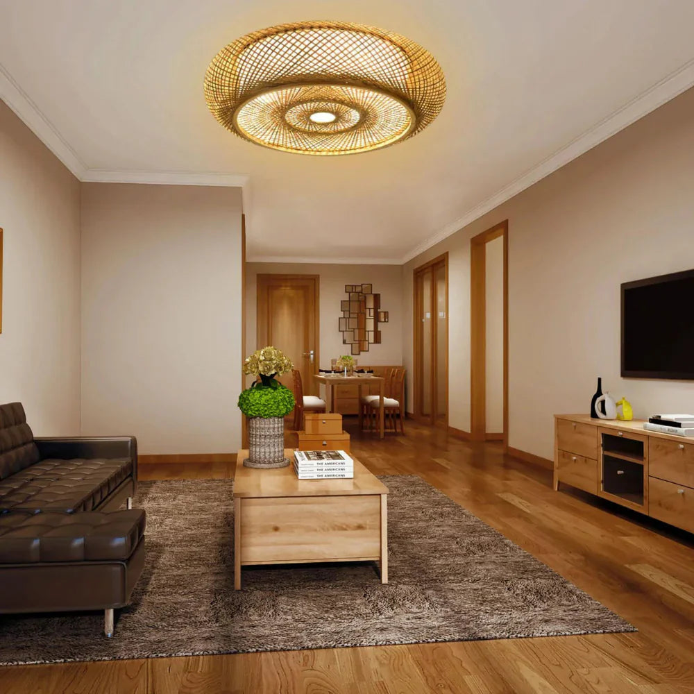 Maelira Natural Bamboo Ceiling Lamp