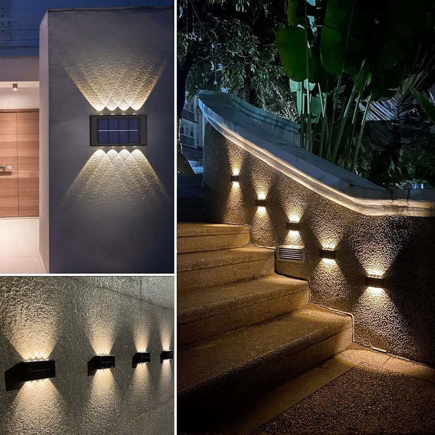 Solar LED Wall Lights (Pack of 2)
