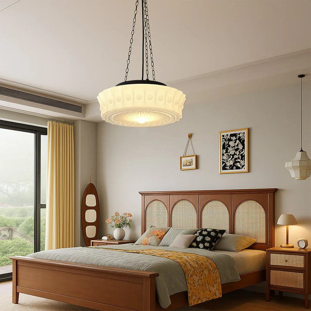 Thalessia Milky White Pendant Lamp in Minimalist Design