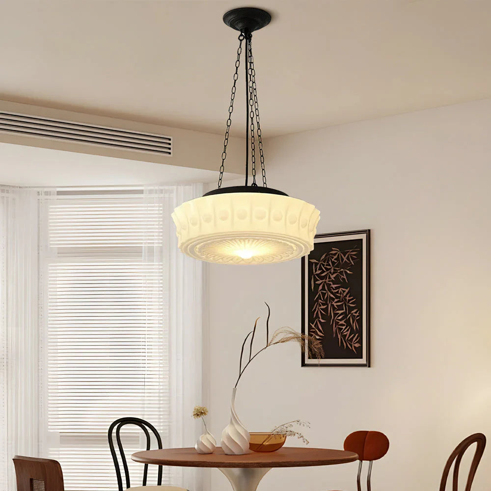 Thalessia Milky White Pendant Lamp in Minimalist Design