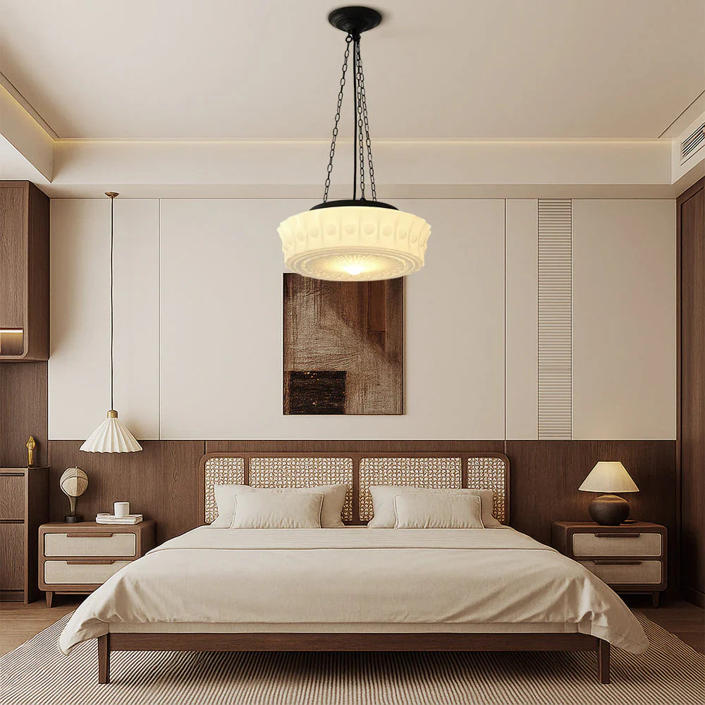 Thalessia Milky White Pendant Lamp in Minimalist Design