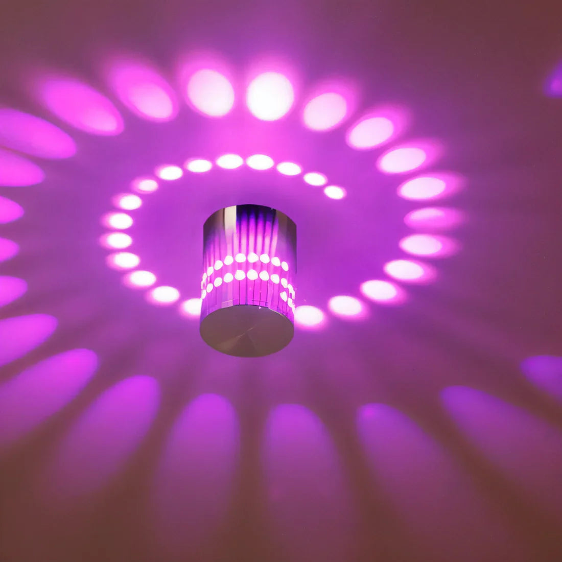 Lythera Cylindrical LED Wall Lamp with Colorful Spiral Lighting