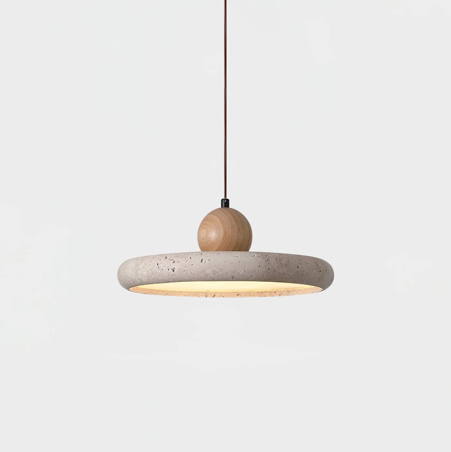 Arcana Travertine Wooden Pendant Lamp
