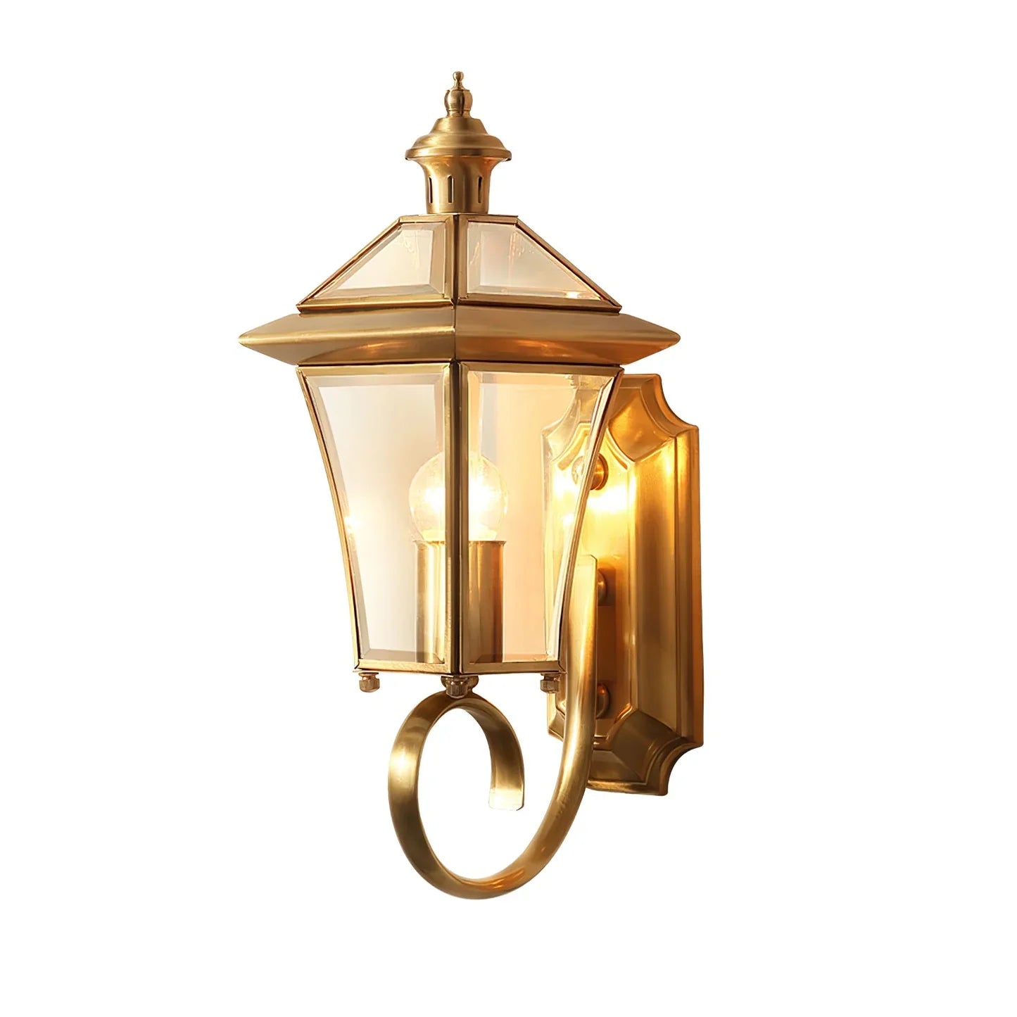 Olivara Retro Brass Outdoor Wall Lamp