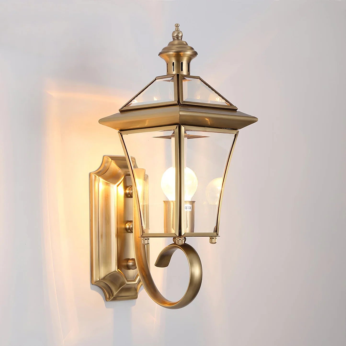 Olivara Retro Brass Outdoor Wall Lamp