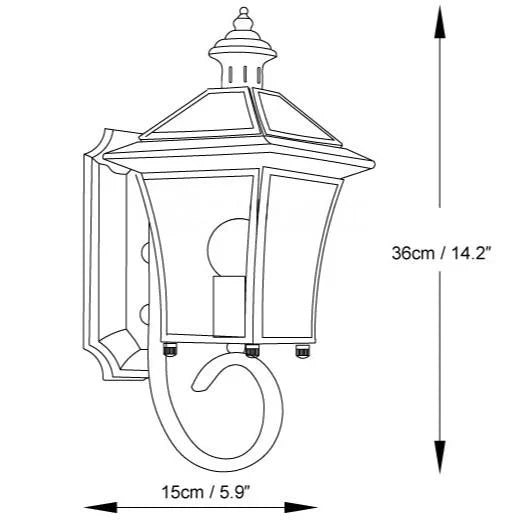 Olivara Retro Brass Outdoor Wall Lamp