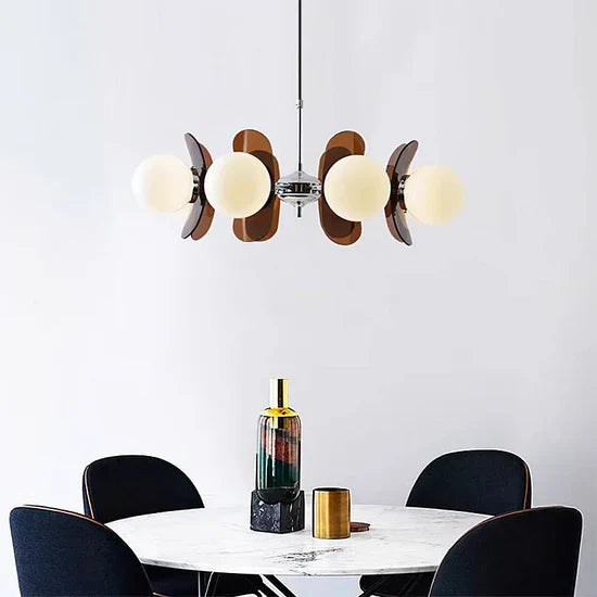 Melora Bauhaus Chandelier Glass Metal