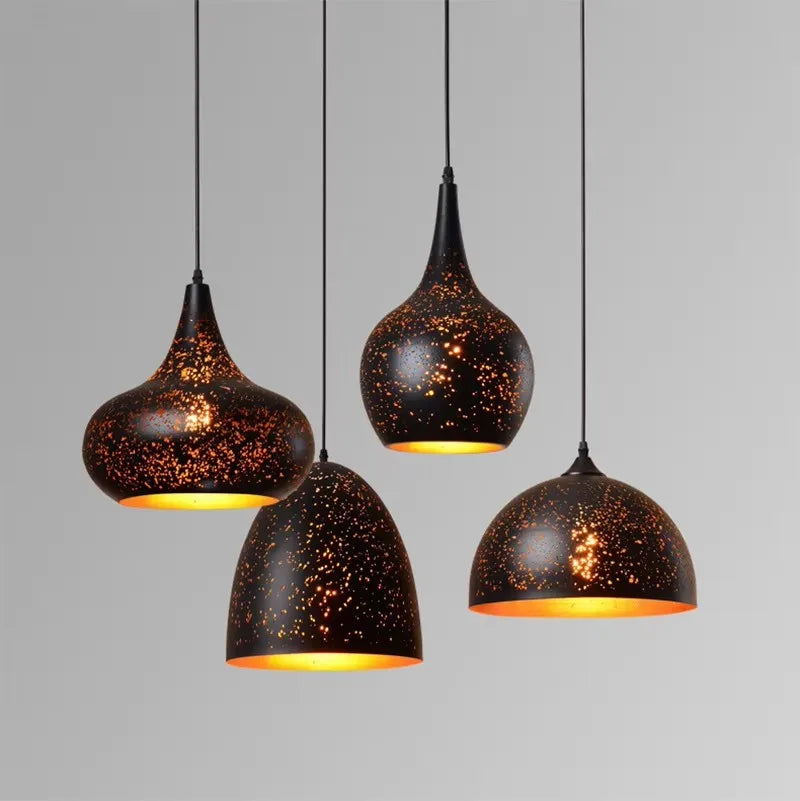 Noctyra Vintage Iron Pendant Lamp in Scandinavian Retro Loft Style