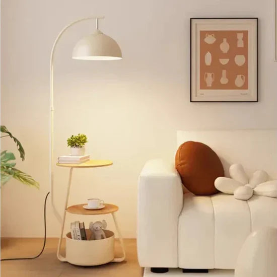 Tirene Scandinavian Floor Lamp with Storage Space
