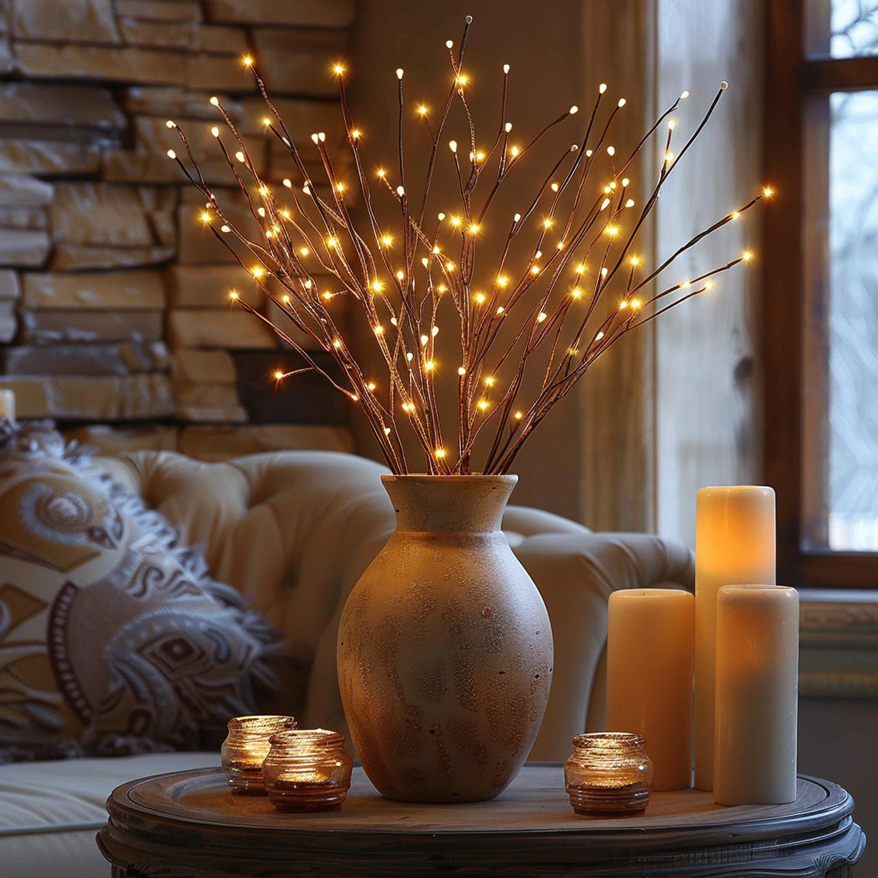 Twinkling Tree Willow Branch by Casa Solaro™