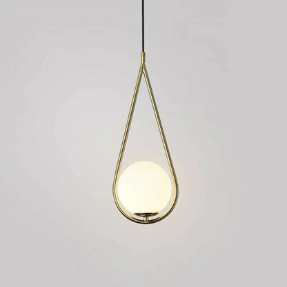 Sorelia Modern Minimalist Gold Drop Shape LED Pendant Lamp