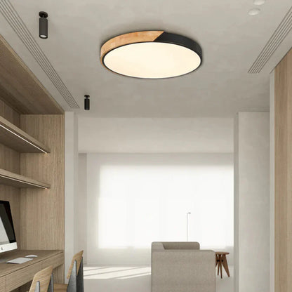 Delos Scandinavian Wooden LED Ceiling Lamp