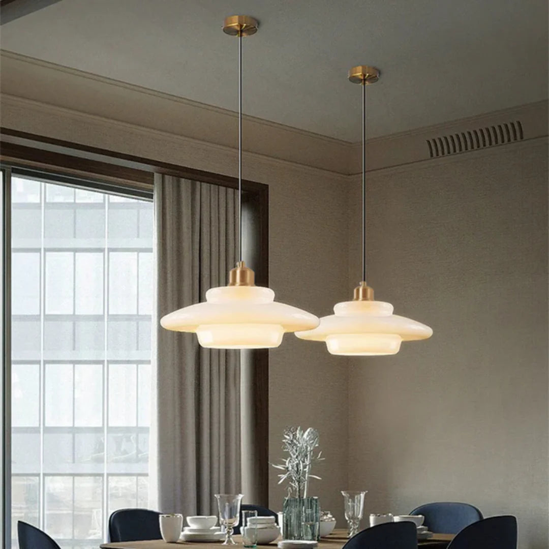 Omrix White Glass Design Pendant Lamp