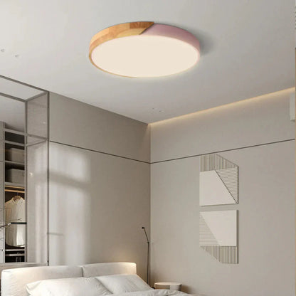 Delos Scandinavian Wooden LED Ceiling Lamp