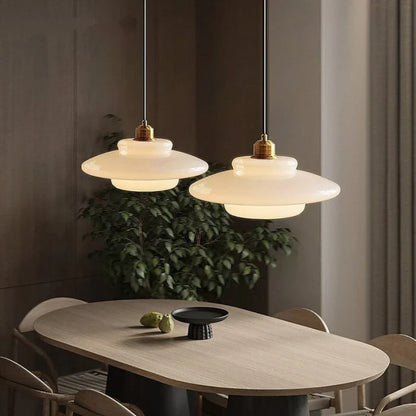 Omrix White Glass Design Pendant Lamp
