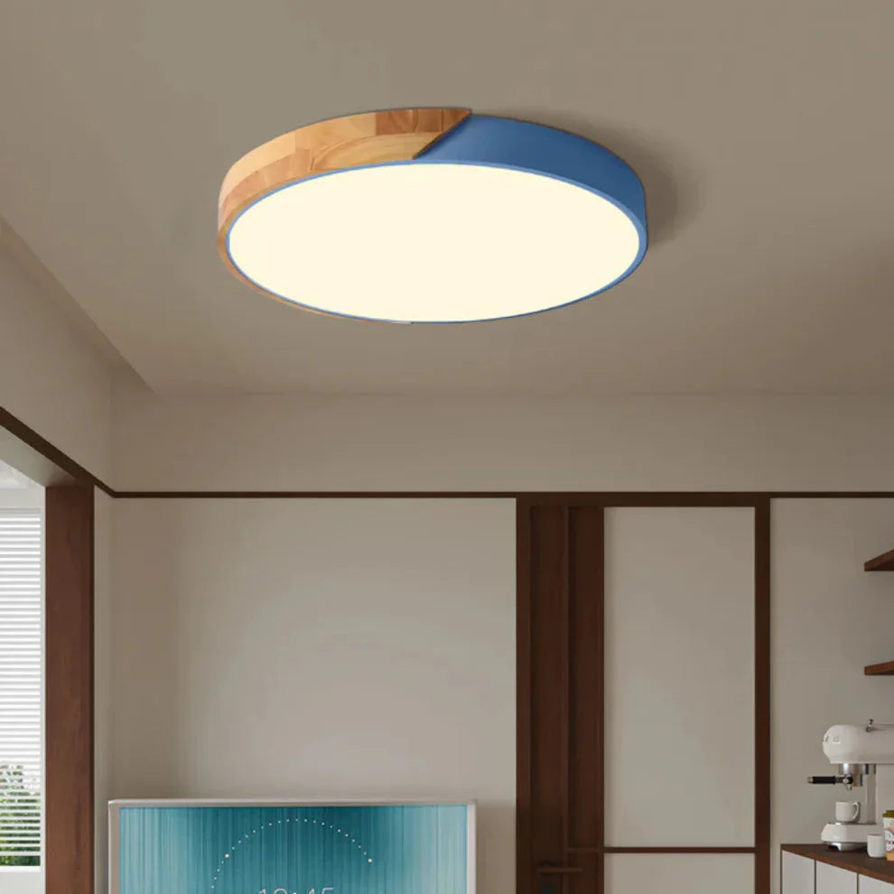 Delos Scandinavian Wooden LED Ceiling Lamp