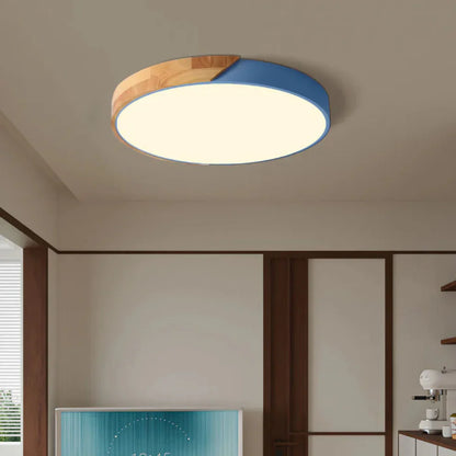 Delos Scandinavian Wooden LED Ceiling Lamp