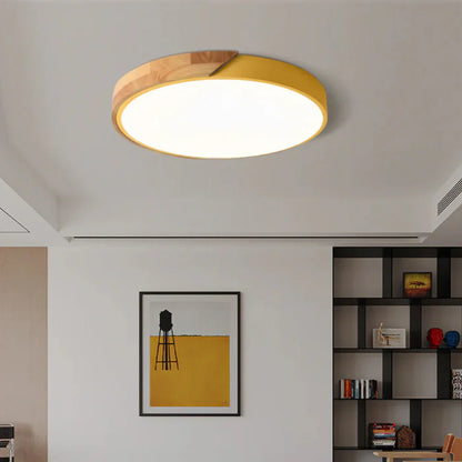 Delos Scandinavian Wooden LED Ceiling Lamp