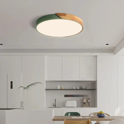 Delos Scandinavian Wooden LED Ceiling Lamp