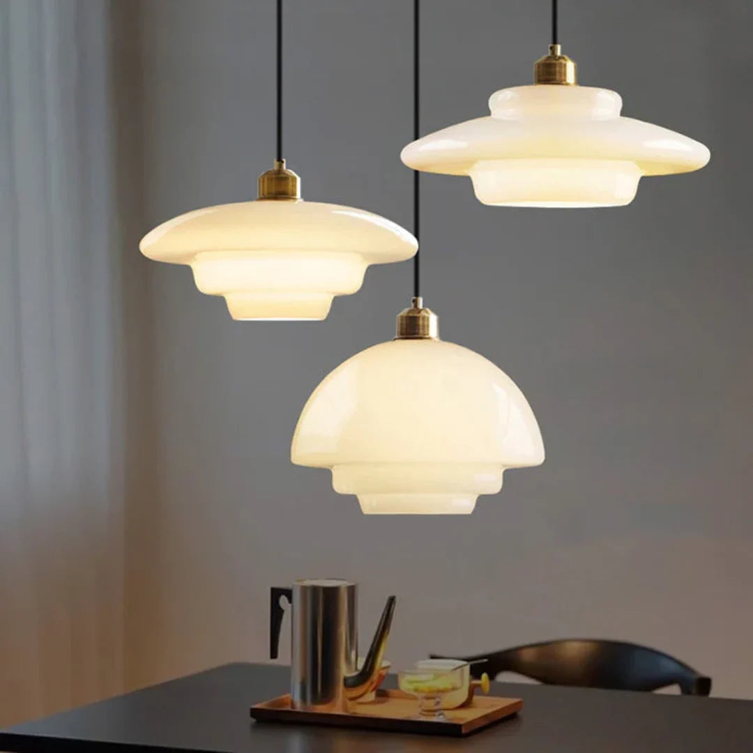 Omrix White Glass Design Pendant Lamp