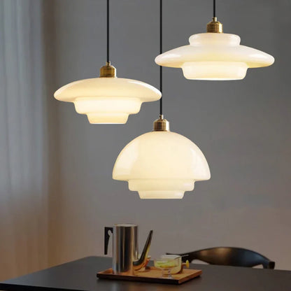 Omrix White Glass Design Pendant Lamp