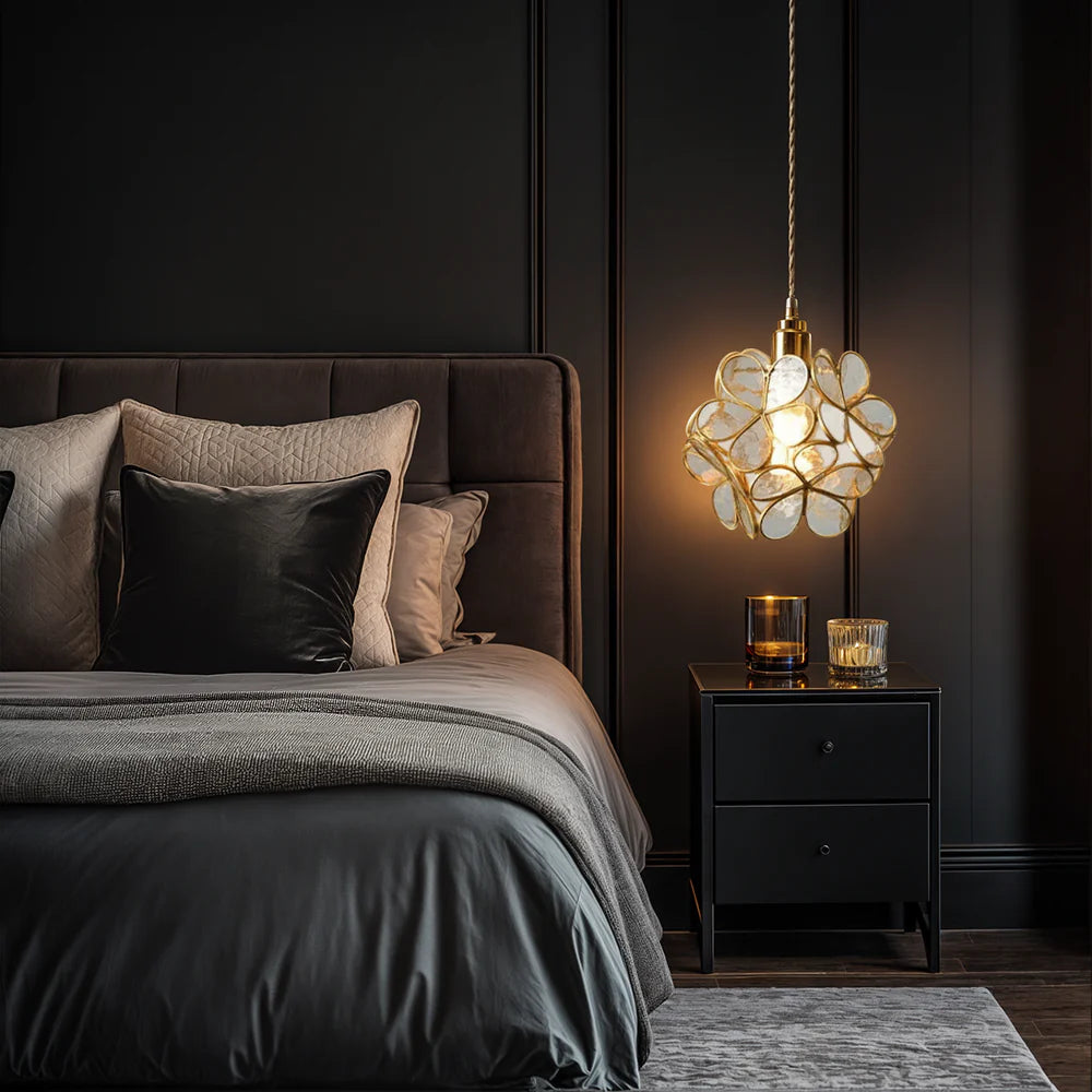 Nuvia Modern Flower Shape Glass LED Pendant Lamp