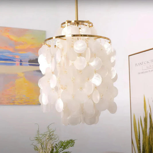Sybel Vintage Natural Seashell Pendant Lamp