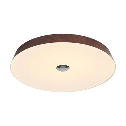 Evon Natural Wood Grain Round LED Ceiling Light