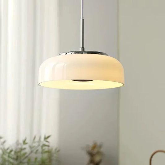 Grava Pendant Lamp Chrome White