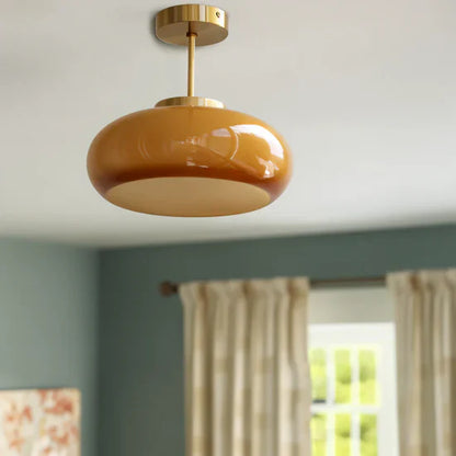 Flixar Vintage Yellow Ceiling Lamp