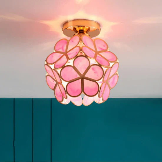 Zyvia Luxury Glass Flower Ceiling Lamp