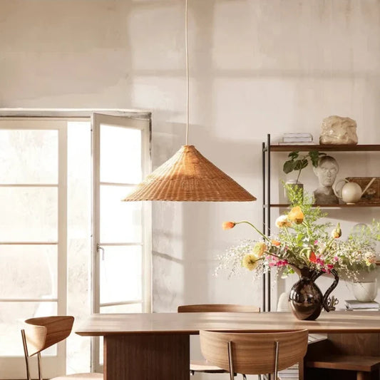 Aurethia Scandinavian LED Pendant Lamp Made of Bamboo