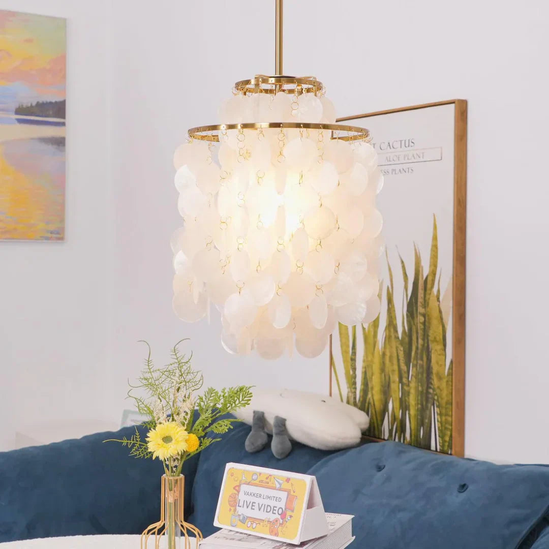 Sybel Vintage Natural Seashell Pendant Lamp