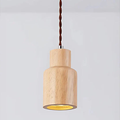 Thalene Scandinavian Modern LED Pendant Lamp made of Wood
