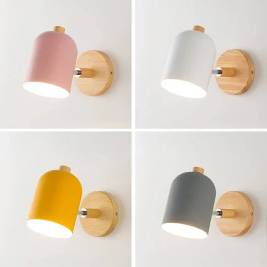 Drelis Scandinavian Wooden Wall Lamp