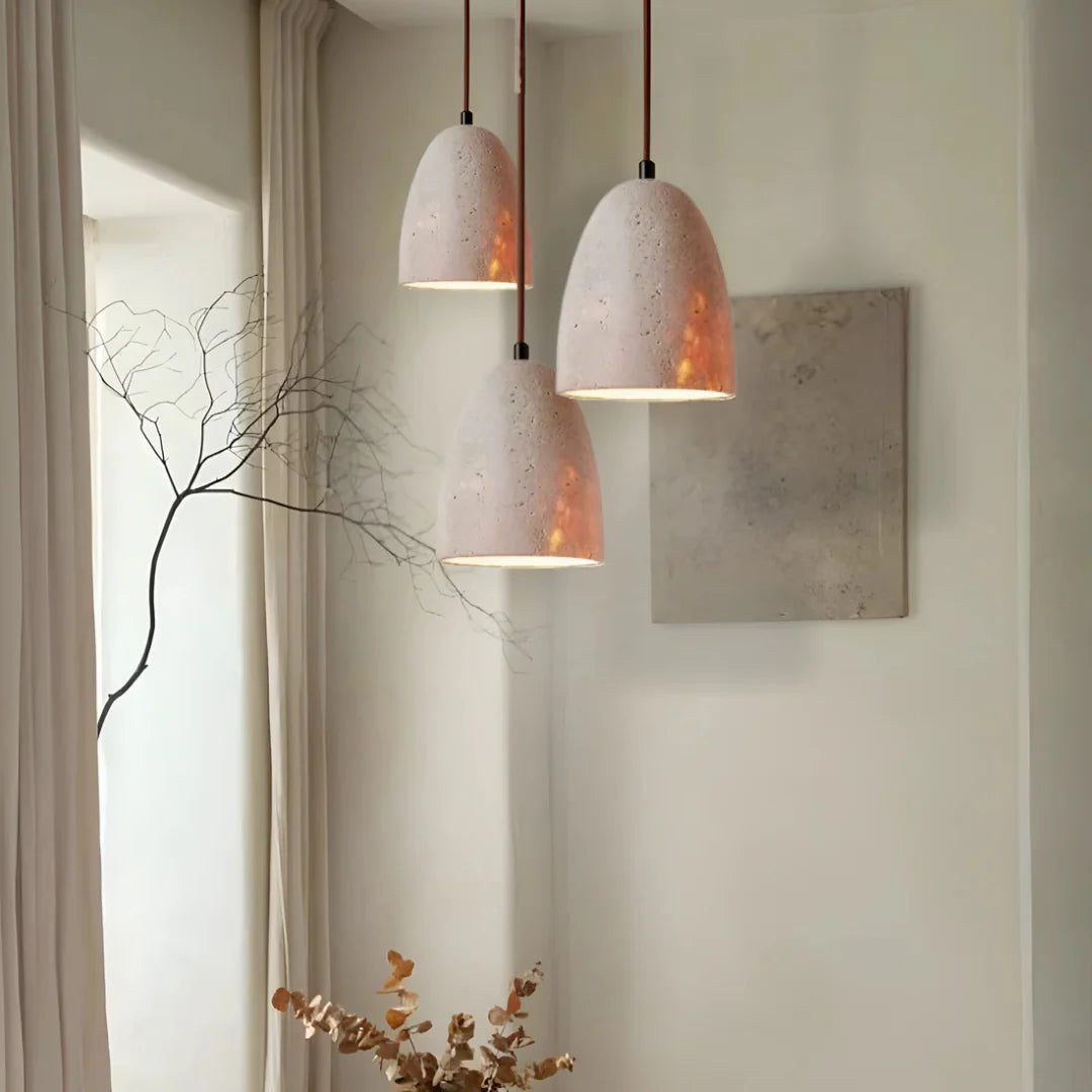 Nerina Retro Travertine Pendant Lamp