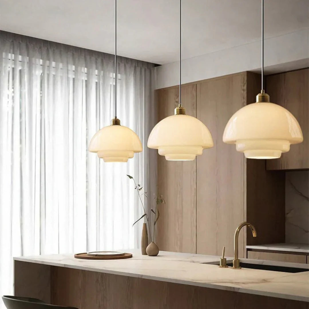 Omrix White Glass Design Pendant Lamp