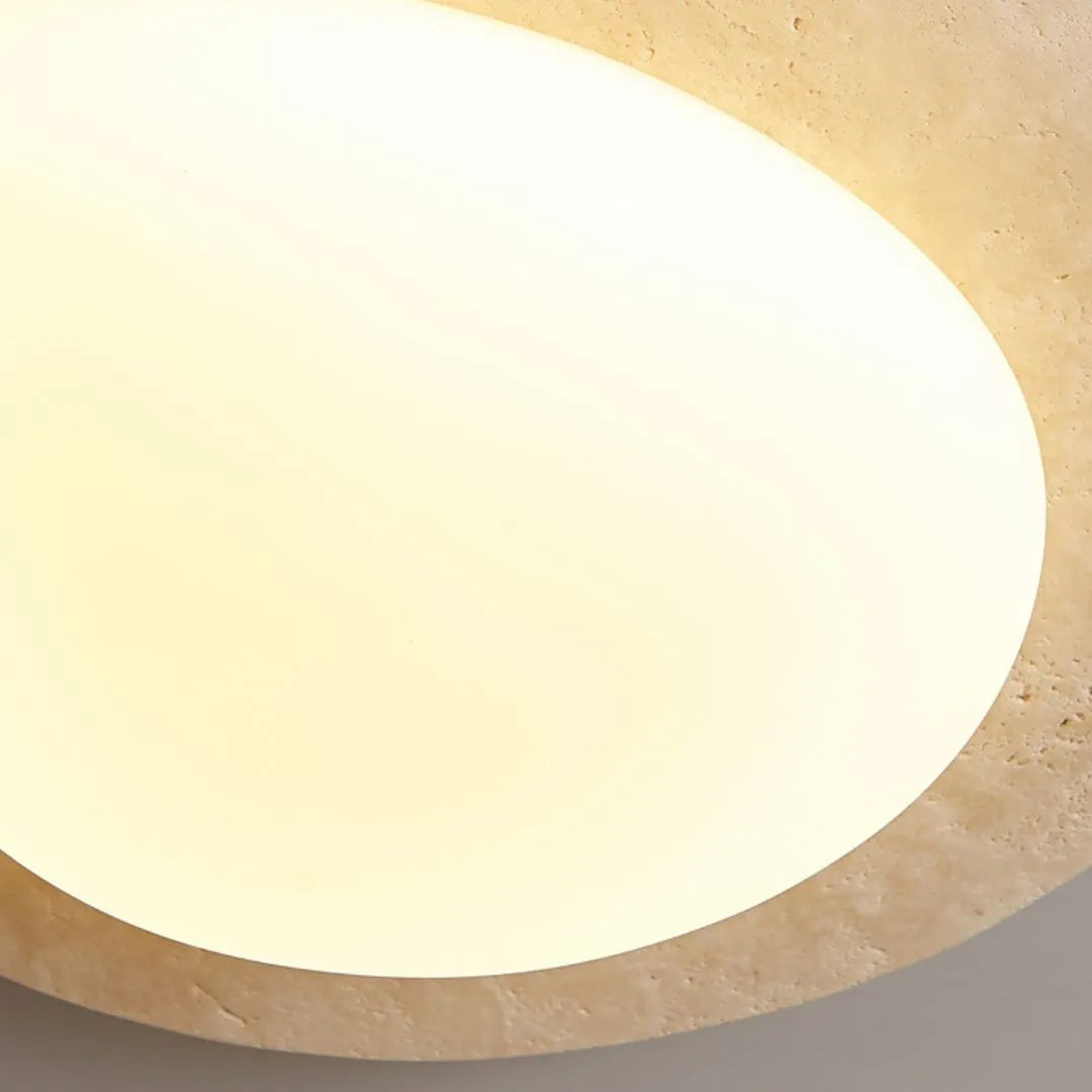 Calla Cream Travertine LED Ceiling Lamp