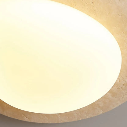 Calla Cream Travertine LED Ceiling Lamp