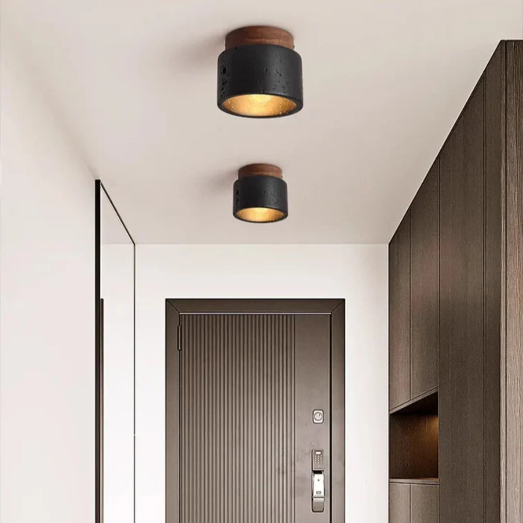 Proteus Ceiling lamp with stone look