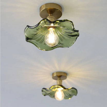 Fyrix Glass Hibiscus Ceiling Lamp
