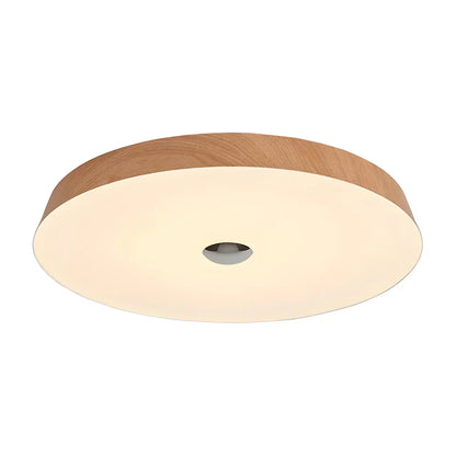 Evon Natural Wood Grain Round LED Ceiling Light