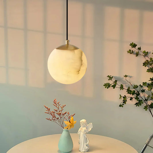 Fortuna Alabaster Ball Pendant Lamp