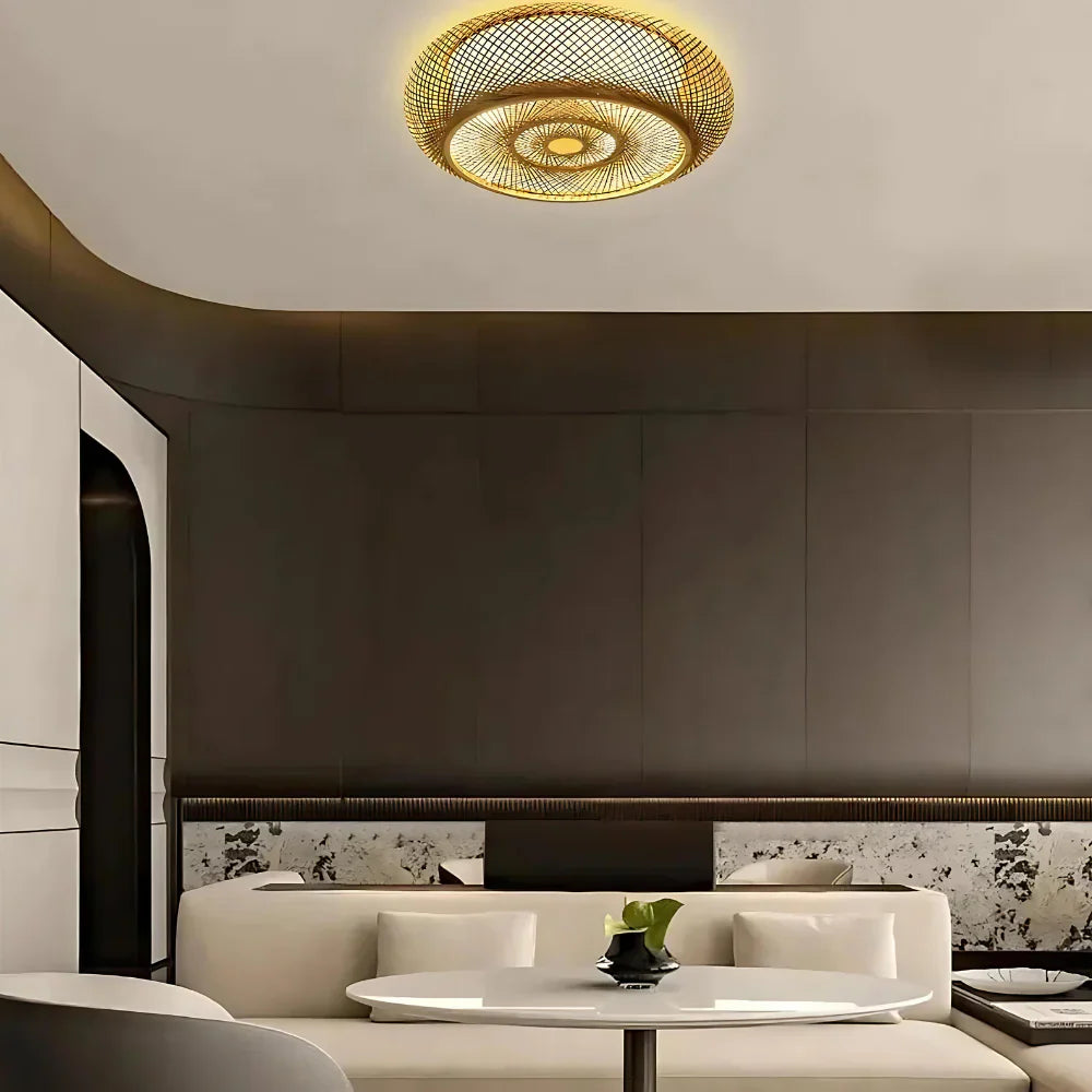 Maelira Natural Bamboo Ceiling Lamp