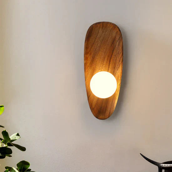 Orpheus Natural Wooden LED Wall Lamp