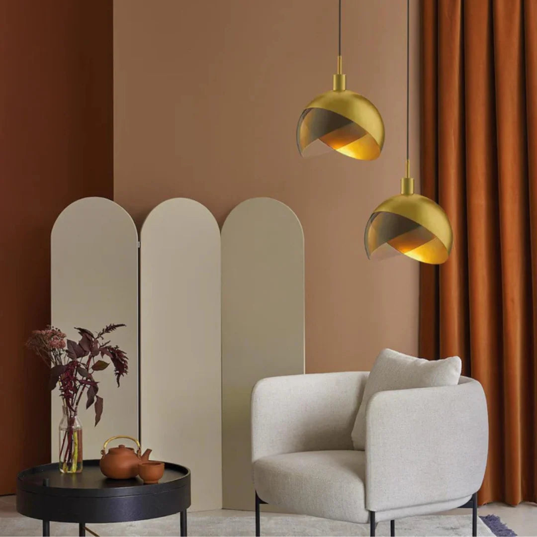 Wynd Modern Gold Pendant Lamp Glass