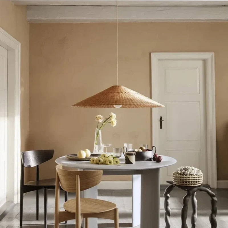 Aurethia Scandinavian LED Pendant Lamp Made of Bamboo